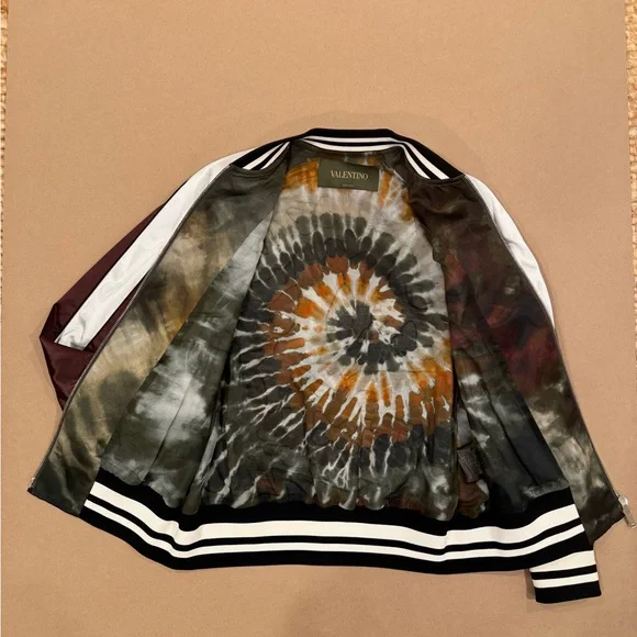 Valentino Tie-Dye Top in Orange and Gray